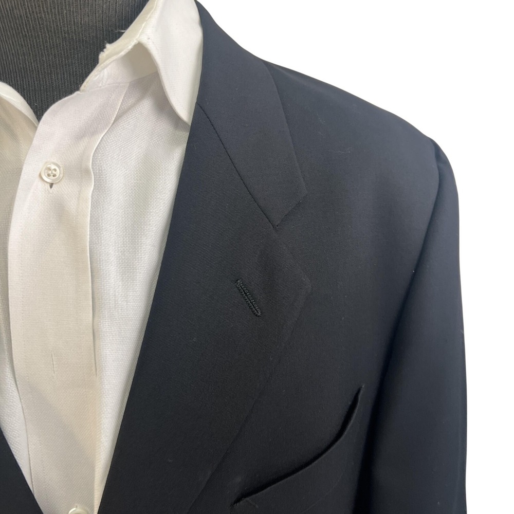 Giorgio Armani Le Collezioni Blazer Mens 48 US Black Wool Sport Coat Made Italy